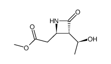 (3S,4R)-3-[(1S)-1-hydroxyethyl]-4-methoxycarbonylmethyl-azetidin-2-one Structure