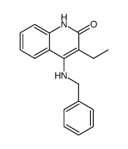 4-(benzylamino)-3-ethylquinolin-2(1H)-one结构式