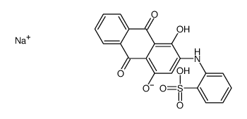 [(9,10-二氢-1,4-二羟基-9,10-二氧-2-蒽基)氨基]苯磺酸钠结构式