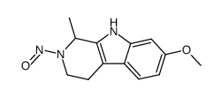 2,3,4,5-Tetrahydro-7-methoxy-1-methyl-2-nitroso-1H-pyrido[3,4-b]indole Structure