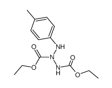 3-p-tolyl-triazane-1,2-dicarboxylic acid diethyl ester Structure