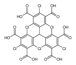 5-[bis(3,5-dicarboxy-2,4,6-trichlorophenyl)methyl]-2,4,6-trichlorobenzene-1,3-dicarboxylic acid Structure