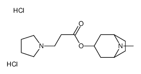 1-Pyrrolidinepropanoic acid, 8-methyl-8-azabicyclo(3.2.1)oct-3-yl este r, dihydrochloride, hydrate, exo- (2:4:1)结构式