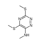 N-methyl-3,5-bis(methylsulfanyl)-1,2,4-triazin-6-amine结构式