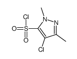 4-chloro-2,5-dimethyl-pyrazole-3-sulfonyl chloride structure