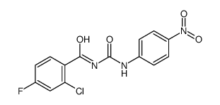 2-chloro-4-fluoro-N-[(4-nitrophenyl)carbamoyl]benzamide Structure