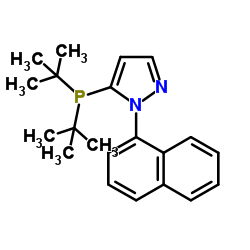 5-[Bis(2-methyl-2-propanyl)phosphino]-1-(1-naphthyl)-1H-pyrazole structure