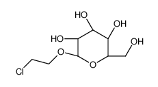 2-氯乙基 beta-D-吡喃葡萄糖苷结构式