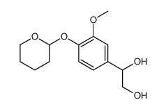 1-[3-methoxy-4-(oxan-2-yloxy)phenyl]ethane-1,2-diol结构式