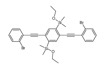 1,4-bis(2-bromo-1-phenyl)ethynyl-2,5-bis(ethoxydimethylsilyl)benzene结构式