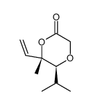 trans-6-ethenyl-6-methyl-5-(1-methylethyl)-1,4-dioxan-2-one结构式