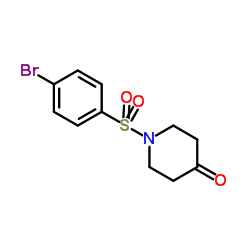 1-[(4-Bromophenyl)sulfonyl]-4-piperidinone Structure