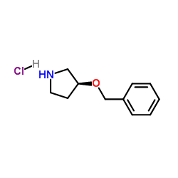 (3S)-3-(Benzyloxy)pyrrolidine hydrochloride (1:1) Structure