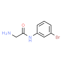 2-氨基-N-(3-溴苯基)乙酰胺结构式