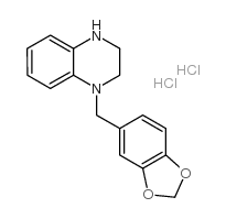 1-苯并[1,3]二氧代l-5-甲基-1,2,3,4-四氢-喹噁啉双盐酸盐结构式