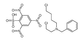 N-benzyl-4-chloro-N-(2-chloroethyl)butan-1-amine,2,4,6-trinitrobenzenesulfonic acid结构式