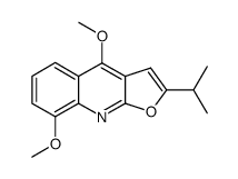 2-isopropyl-4,8-dimethoxyfuro[2,3-b]quinoline Structure