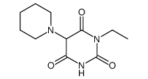 1-ethyl-5-piperidino-barbituric acid Structure