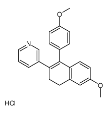 3-[6-methoxy-1-(4-methoxyphenyl)-3,4-dihydronaphthalen-2-yl]pyridine,hydrochloride结构式