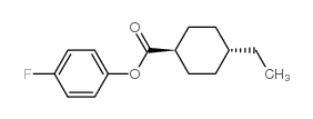 反式-4-乙基-环己烷羧酸 4-氟-苯酯结构式
