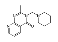 2-methyl-3-(piperidin-1-ylmethyl)pyrido[2,3-d]pyrimidin-4-one结构式