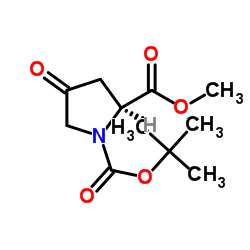 N-Boc-4-氧-L-脯氨酸甲酯结构式