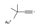 3,3-dimethylbut-1-yne,gold(1+) Structure