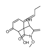(4R,5S,6E)-4,10-dihydroxy-2-methoxy-3-methylidene-6-propylidene-2-azaspiro[4.5]dec-7-ene-1,9-dione结构式