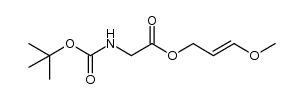 (E)-3-methoxyallyl 2-((tert-butoxycarbonyl)amino)acetate结构式