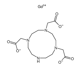 gadolinium(III) 1,4,7,10-tetraazacyclododecane-1,4,7-triacetic acid Structure