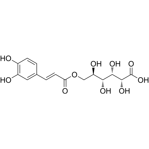 trans-Caffeoyl-6-O-D-gluconic acid Structure