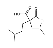 acide (methyl-3 butyl)-2 γ-valerolactone-2 carboxylique结构式