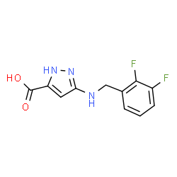 3-[(2,3-Difluorobenzyl)amino]-1H-pyrazole-5-carboxylic acid Structure