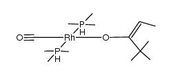 (Z)-carbonyl(η1-O-4,4-dimethyl-1-oxy-2-pentene){bis(trimethylphosphine)}rhodium(I)结构式