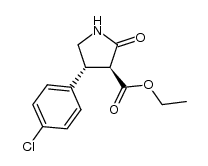 (3S,4R)-4-(4-chlorophenyl)-2-oxopyrrolidine-3-carboxylic acid ethyl ester Structure