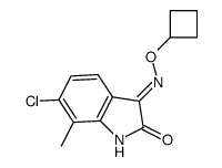 6-氯-7-甲基-1H-吲哚-2,3-二酮3-(O-环丁基肟)结构式