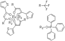 Tris[4,4,4-trifluoro-1-(2-thienyl)-1,3-butanedionato]bis(triphenylphosphine oxide)europium Structure