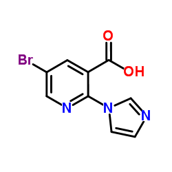 5-Bromo-2-(1H-imidazol-1-yl)nicotinic acid Structure