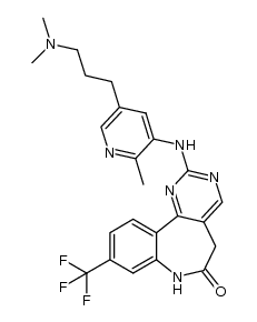 9-trifluoromethyl-2-({5-[3-(dimethylamino)propyl]-2-methylpyridin-3-yl}amino)-5,7-dihydro-6H-pyrimido[5,4-d][1]benzazepin-6-one Structure