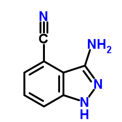 3-氨基-1H-吲唑-4-甲腈结构式