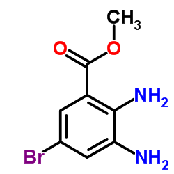 2,3-二氨基-5-溴苯甲酸甲酯结构式
