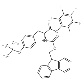芴甲氧羰基-O-叔丁基-L-酪氨酸五氟苯酯结构式