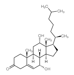 7,12-二羟基-4-胆甾烯-3-酮结构式