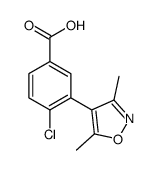 4-chloro-3-(3,5-dimethyl-1,2-oxazol-4-yl)benzoic acid结构式