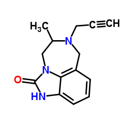 5-methyl-6-(prop-2-yn-1-yl)-4,5,6,7-tetrahydroimidazo[4,5,1-jk][1,4]benzodiazepin-2-ol结构式