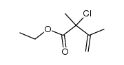 Ethyl 2-chloro-2,3-dimethyl-3-butenoate结构式
