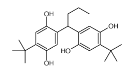 2-tert-butyl-5-[1-(4-tert-butyl-2,5-dihydroxyphenyl)butyl]benzene-1,4-diol Structure