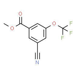 3-氰基-5-(三氟甲氧基)苯甲酸甲酯结构式