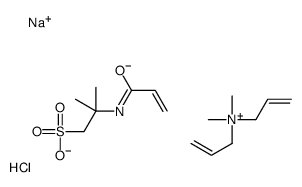 sodium,dimethyl-bis(prop-2-enyl)azanium,2-methyl-2-(prop-2-enoylamino)propane-1-sulfonate,chloride Structure