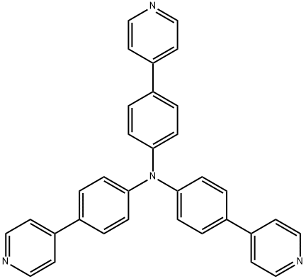 三(4-(吡啶-4-基)苯基)胺结构式